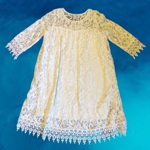Chasing Fireflies Ivory Dreamy Floral Lace Dress